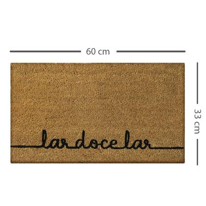 Imagem de 1 Tapete Porta Capacho Fibra Coco Antiderrapante 33x60 E8
