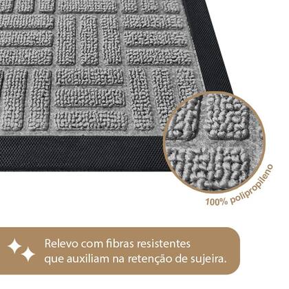 Imagem de 1 Tapete Porta Capacho Naska Antiderrapante Grande Cz 60x90