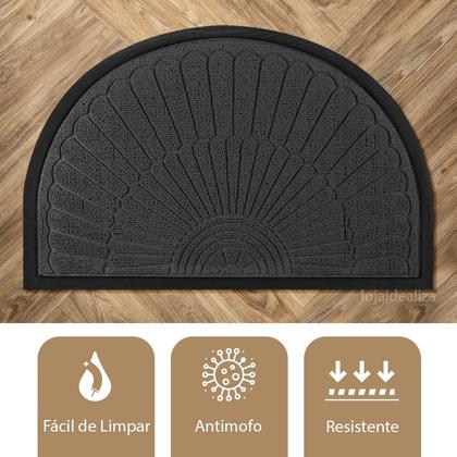 Imagem de 1 Tapete Porta Capacho Naska Meia Lua Antiderrapante 40X60gf