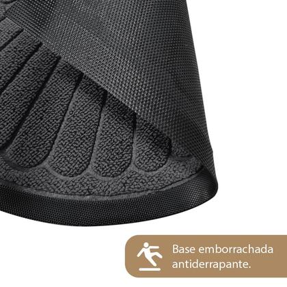 Imagem de 1 Tapete Porta Capacho Naska Meia Lua Antiderrapante 40X60gf