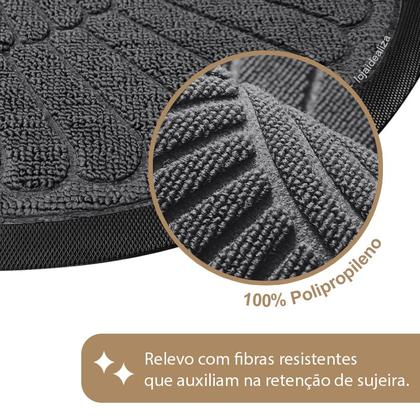 Imagem de 1 Tapete Porta Capacho Naska Meia Lua Antiderrapante 40X60gf