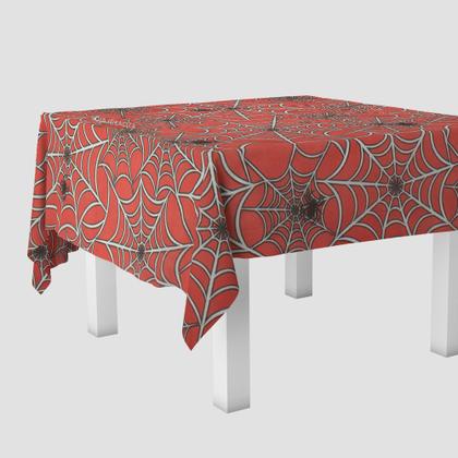 Imagem de 1 Toalha Mesa Festa Estampado TNT Spider Teia Aranha 140X140
