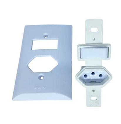 Imagem de 1 Tomada 10a 3p + 1 Interruptor Paralelo Flp Paris 1421110