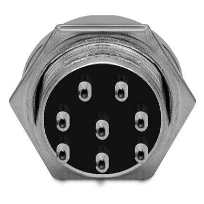 Imagem de 1 tomada conector mike plugue multipolar macho fêmea 8 vias