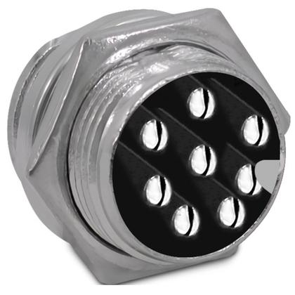 Imagem de 1 tomada conector mike plugue multipolar macho fêmea 8 vias