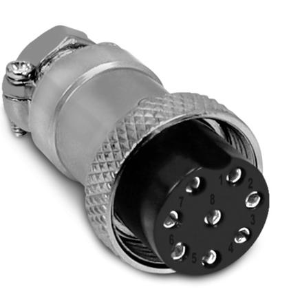 Imagem de 1 tomada conector mike plugue multipolar macho fêmea 8 vias