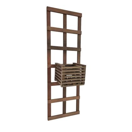 Imagem de 1 Treliça 30x90 + 1 Cachepô 18x18 Jardim Vertical Eucalipto