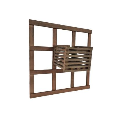 Imagem de 1 Treliça 50x50 + 1 Cachepô 18x18 Jardim Vertical Eucalipto