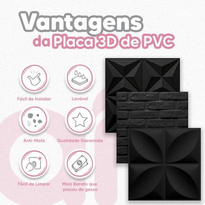Imagem de 1 Unidade Placa 3d Revestimento Pvc Varios Modelos.