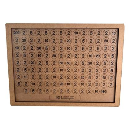 Imagem de 1 Woodbox Criativo Decorativo Guarde Dinheiro Método Japonês Prático Divertido e Eficiente - 1 Mil reais - Cofre Poupança, Cofrinho.