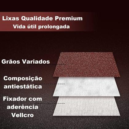 Imagem de 1 X Lixa Disco Grão 5 Polegadas 125Mm 8 Furos Lixadeira