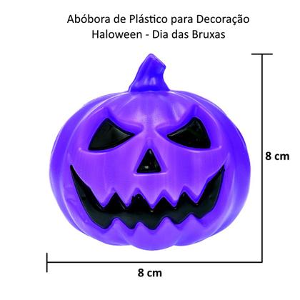 Imagem de 10 Abóbora Roxa 3D Lembrança e Decoração de Mesa Halloween Festa dia Bruxas