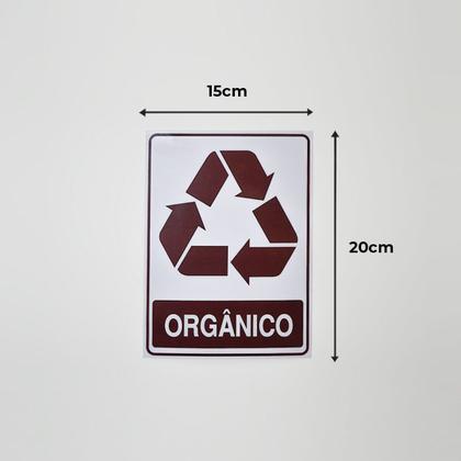 Imagem de 10 - Adesivos para Lixeiras - Lixo Reciclável Adesivo Resistente - 10 unidades