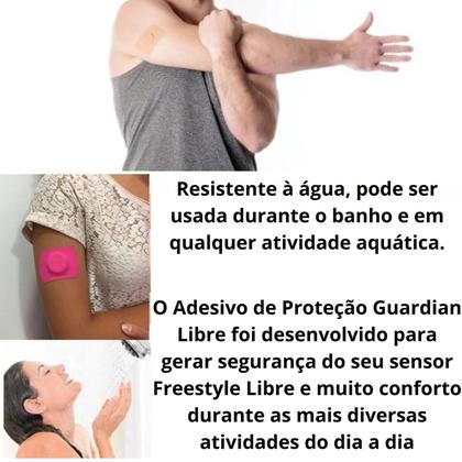 Imagem de 10 Adesivos Para Sensor Libre Freestyle Glicose Protetor - Azul