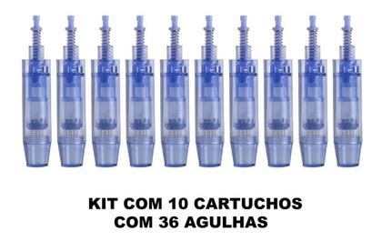 Imagem de 10 Agulhas Cartucho Caneta Derma Pen 12 36 42 Nano Pontas