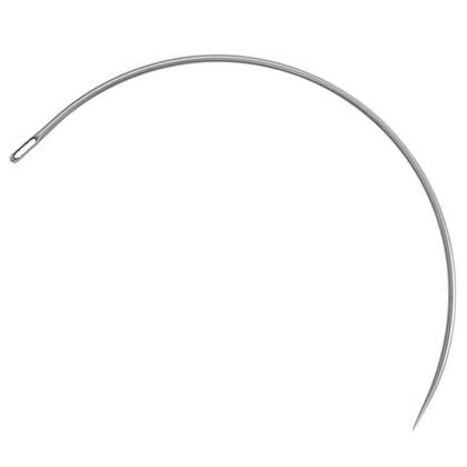 Imagem de 10 Agulhas Curva Manual Costurar Reparar Couro Tapete Reparação Fio Encerado 10cm Furo Olho 8x1mm