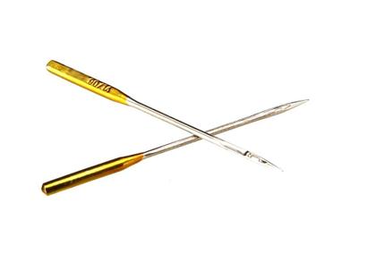 Imagem de 10 Agulhas Para Maquina Doméstica Douradas n 14