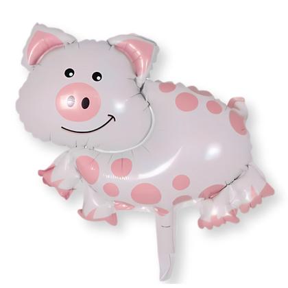 Imagem de 10 Balão Animais Fazendinha Metalizado Centro Mesa Pequeno