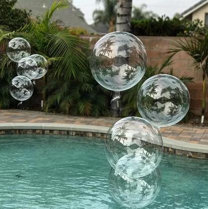 Imagem de 10 Balão Bubble 24 Polegadas 60cm Bolha Transparente Festa