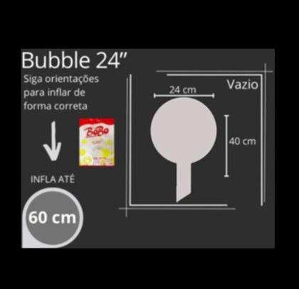 Imagem de 10 Balão Bubble 24 Polegadas 60cm Bolha Transparente Festa