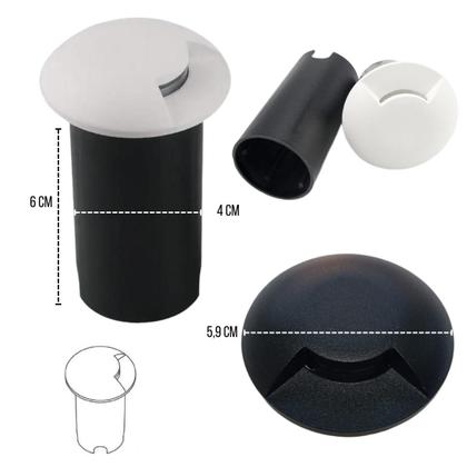 Imagem de 10 Balizadores Spot Led SMD 1W Com Facho Foco De Luz Angular (Branco Quente) IP65 De Embutir Em Piso Solo Chão Gramado