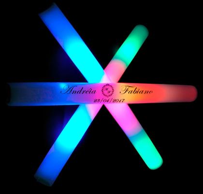 Imagem de 10 Bastão De Led Espuma Neon 3 Funções Para 15 Anos Casamento Festas
