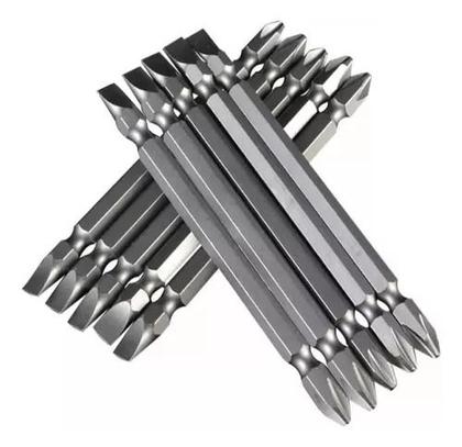 Imagem de 10 Bits Ponta Dupla Philips e Fenda Longa 100mm Imantada