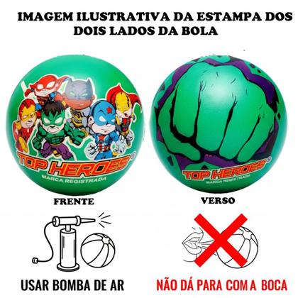 Imagem de 10 Bolas Vinil Leite Super Heróis Huk Lembrança Festa p/ Sacola Surpresa