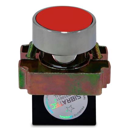 Imagem de 10 botão de impulso ampb6r ou xb2-ba42 vermelho 1nf sibratec