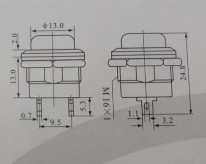 Imagem de 10 Botao Tic Tac Pulso Buzina  Sem Trava Universal- Preto