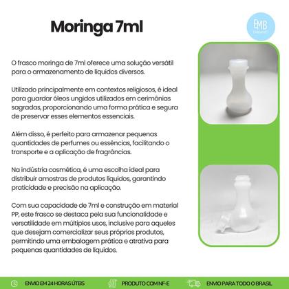 Imagem de 10 Botijas Moringa 7ml, Frascos Plástico Para Oleo de Uncao