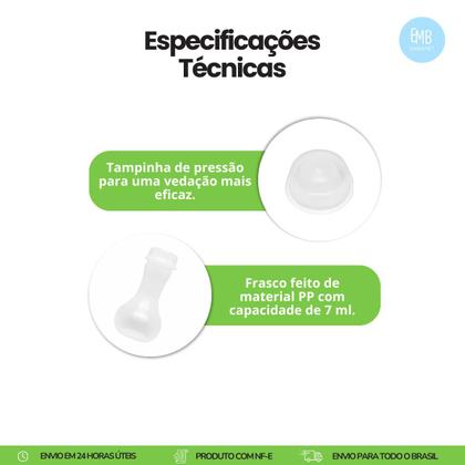 Imagem de 10 Botijas Moringa 7ml, Frascos Plástico Para Oleo de Uncao