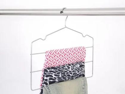 Imagem de 10 Cabides Para Calças Triplo Aço Cromado Reforçado Kit