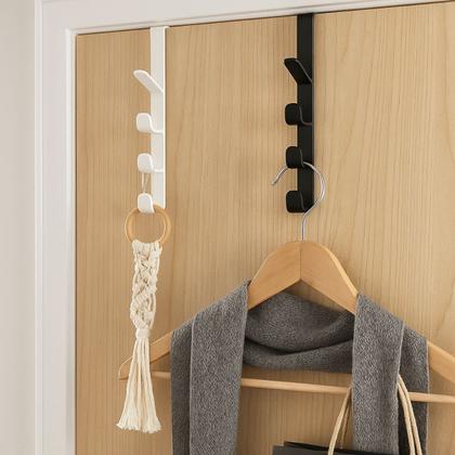 Imagem de 10 Cabides Suporte Em Plástico Para Porta C/ 5 Ganchos Multiuso
