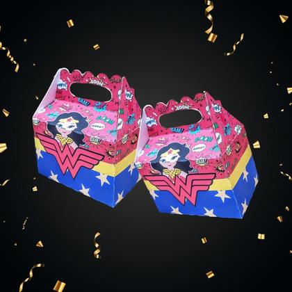 Imagem de 10 Caixas Avulsa Mulher Maravilha Festa - 10 Maletinhas