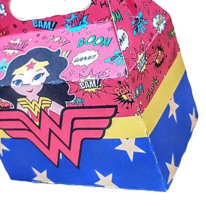 Imagem de 10 Caixas Avulsa Mulher Maravilha Festa - 10 Maletinhas