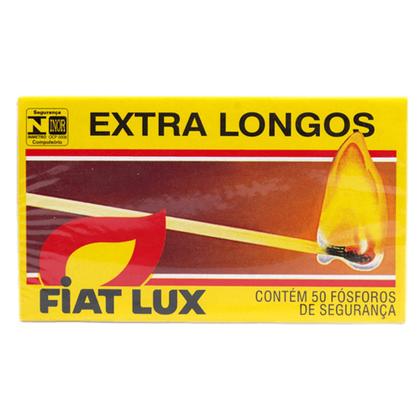 Imagem de 10 Caixas De Fosforo Fiat Lux Extra Longo C/ 50 Palitos Cada