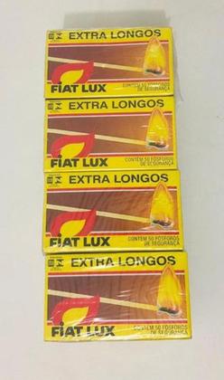 Imagem de 10 Caixas De Fosforo Fiat Lux Extra Longo C/ 50 Palitos Cada