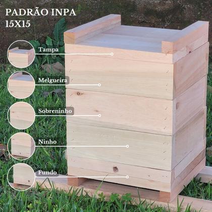 Imagem de 10 Caixas Inpa Abelhas Sem Ferrão Eucalipto 15x15