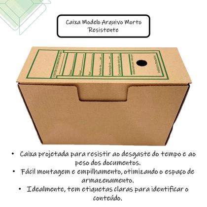 Imagem de 10 Caixas Para Arquivo Morto Escritório Ofício Papelão Reforçado