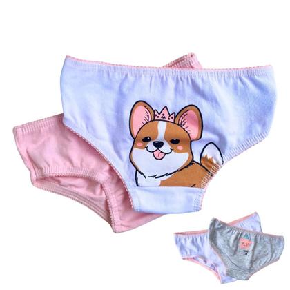 Imagem de 10 Calcinhas Juvenil +1 Top Nadador  4 a 10 Anos 100% Algodão