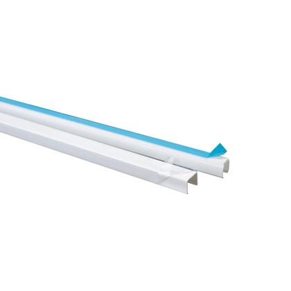 Imagem de 10 Canaletas Pvc S/ Divisória 10x10x1000mm Fita Dupla Face