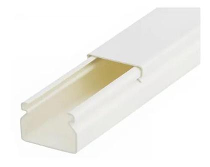 Imagem de 10 Canaletas Pvc S/ Divisória 20x10x1000mm Fita Dupla Face