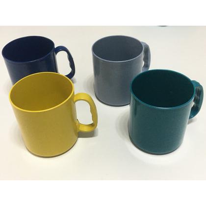 Imagem de 10 Canecas Plástico 300ML  Merenda escolar café microondas