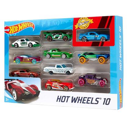 10 Carrinhos Hot Wheels Sortidos 54886 - Mattel - Carrinhos de