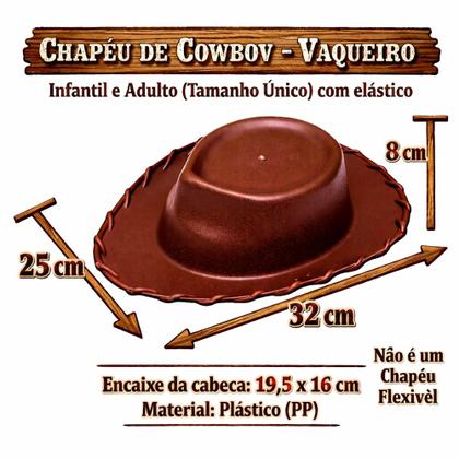 Imagem de 10 Chapéus Vaqueiro Cowboy Story Woody Atacado Lembrança Festa Sacola Surpresa