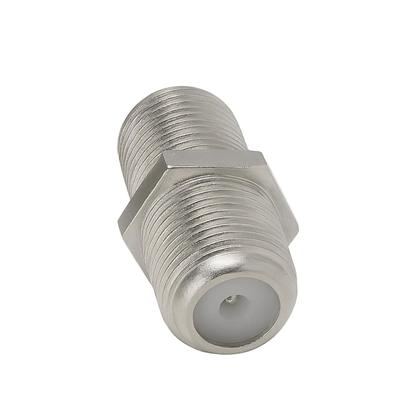 Imagem de 10 Conector Emenda F Fêmea Com Porca e Arruela Cabo Coaxial