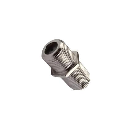 Imagem de 10 Conector Emenda F Fêmea Com Porca e Arruela Cabo Coaxial