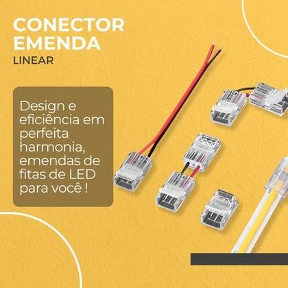 Imagem de 10 Conector Linear Emenda Para Fita De Led 10mm 120/240 Leds