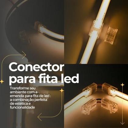 Imagem de 10 Conector Linear Emenda Para Fita De Led 10mm 120/240 Leds